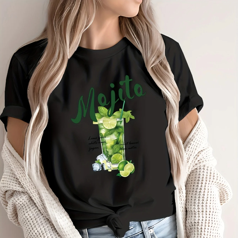 Streetwear Brand Drops - Mojito Cocktail Beverage Graphic Women T-Shirt