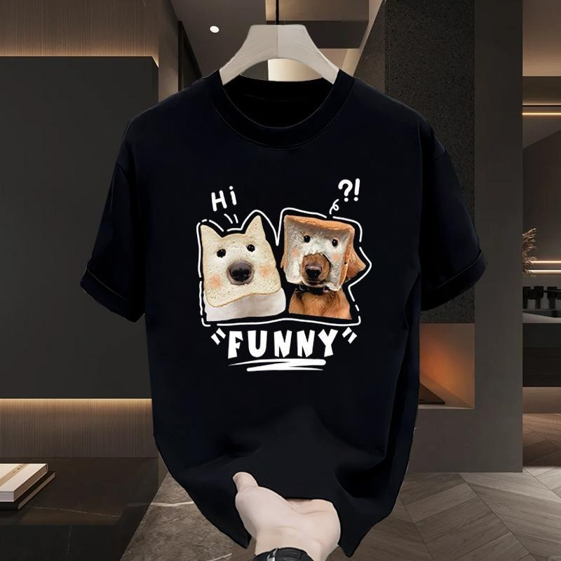 Kawaii Puppy Print Cotton T-sh - Streetwear Brand Drops ulasan dan harga