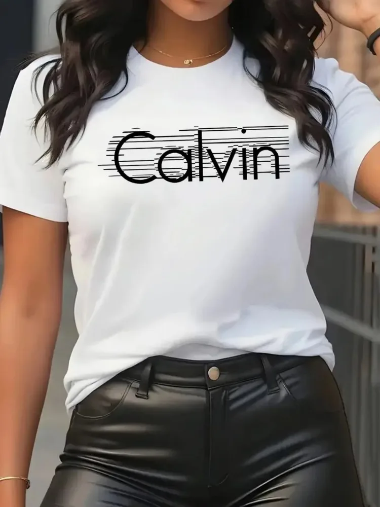 Calvin Women's T-Shirt Leisure - Quality Streetwear Brand ulasan dan harga